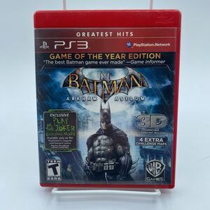 Batman Arkham Asylum Game Of The Year Edition PlayStation 3 PS3 CIB W/ Manual VF